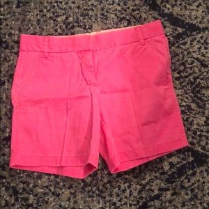 Neon pink shorts